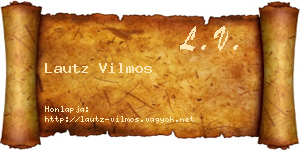 Lautz Vilmos névjegykártya
